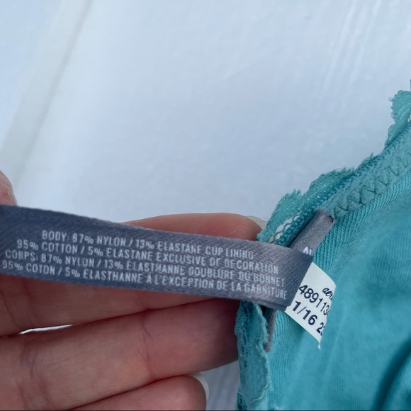 Aerie Lace Racerback Bralette, Green Medium - Picture 5 of 7